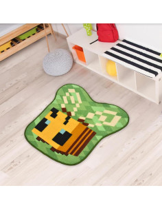 Alfombra Acento Abeja Minecraft 79x74 cm Decoración Infantil 2
