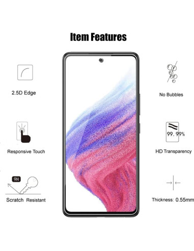 Protector de Pantalla y Lente Samsung Galaxy A53 5G 6 Pzas