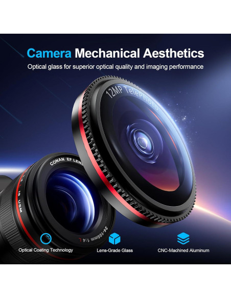 Protector de Lente de Cámara X-it para iPhone 16/16 Plus 2 Pcs