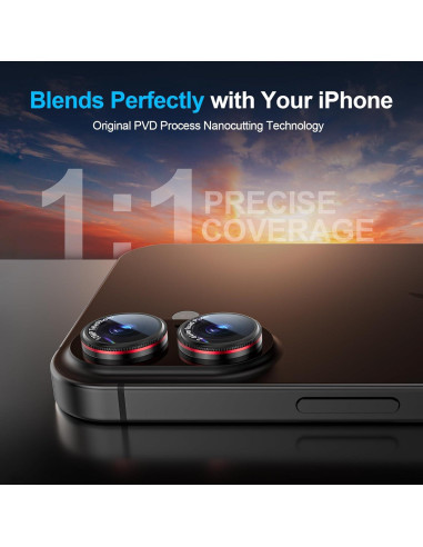 Protector de Lente de Cámara X-it para iPhone 16/16 Plus 2 Pcs