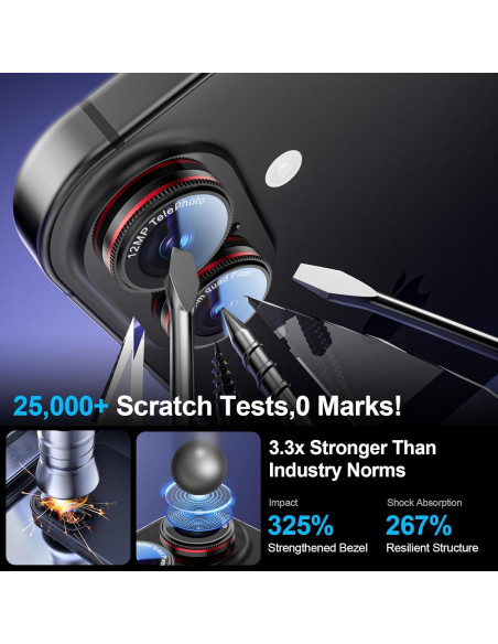 Protector de Lente de Cámara X-it para iPhone 16/16 Plus 2 Pcs