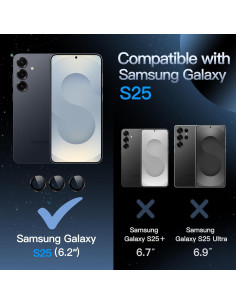 Protector de Lente de Cámara JETech para Samsung Galaxy S25 5G 2