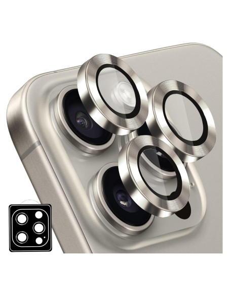 Protector de Lente de Cámara Hsefo para iPhone 16 Pro/Max 9H