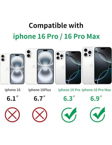 Protector de Lente de Cámara Hsefo para iPhone 16 Pro/Max 9H