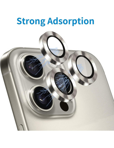 Protector de Lente de Cámara Hsefo para iPhone 16 Pro/Max 9H