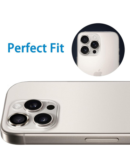 Protector de Lente de Cámara Hsefo para iPhone 16 Pro/Max 9H