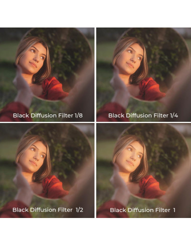 Filtro de Difusión Negra 1/8 K&F Concept 72mm - Efecto Cinemático