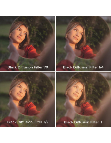 Filtro de Difusión Negra 1/8 K&F Concept 72mm - Efecto Cinemático