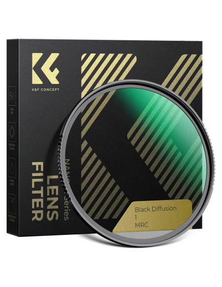 Filtro de Difusión Negra K&F Concept 72mm con 74% Transmitancia Filtro de Difusión Negra K&F Concept 72mm con 74% Transmitancia