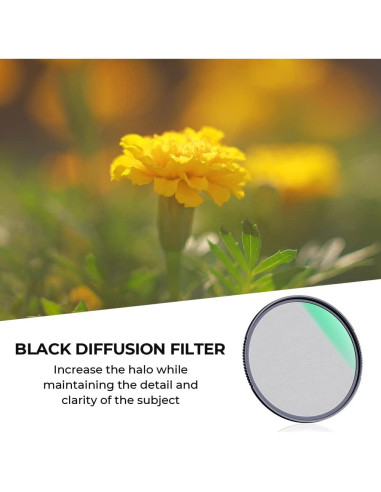Filtro de Difusión Negra K&F Concept 72mm con 74% Transmitancia
