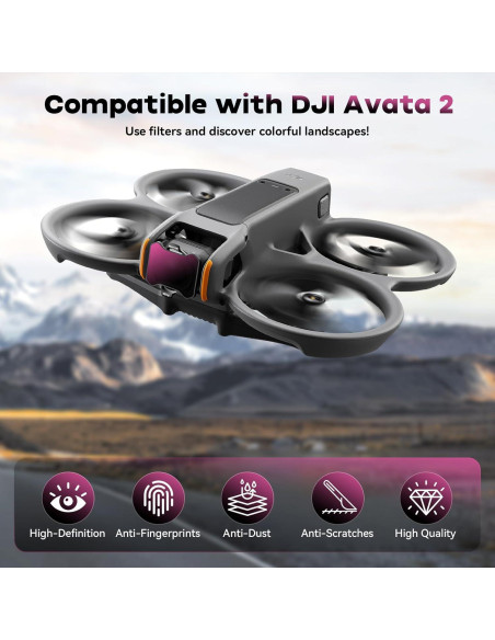 Set de Filtros ND MINGVEN para DJI Avata 2 - 6 Piezas Set de Filtros ND MINGVEN para DJI Avata 2 - 6 Piezas