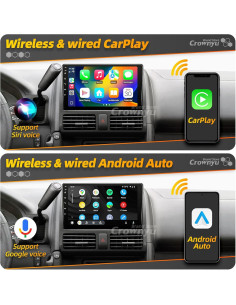 Estéreo de Coche Crownyu para CRV 2002-2006, Pantalla 9" 2