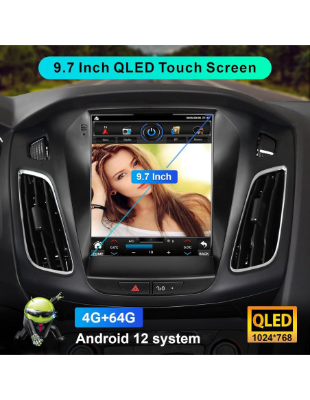 Estéreo de Coche CRUIOLUT Ford Focus 2012-2018 9.7" Android 12