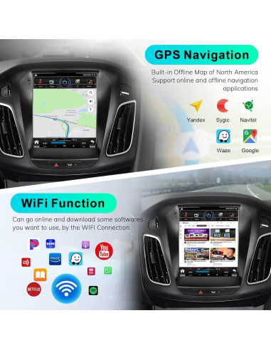 Estéreo de Coche CRUIOLUT Ford Focus 2012-2018 9.7" Android 12