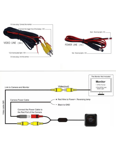 Cámara de visión trasera Vlicevrn para Toyota RAV4 2005-2012