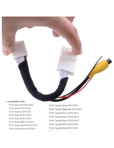 Adaptador de cámara de respaldo 16 pines LIZAPUS para Toyota y Scion