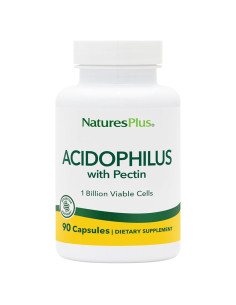 Suplemento Probiotico Natures Plus Acidophilus 90 Cápsulas Vegano