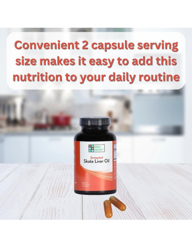 Aceite de Hígado de Raya Fermentado Green Pasture - 120 Cápsulas