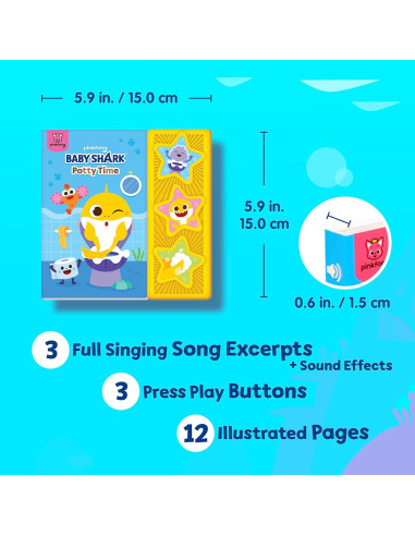 Libro Sonoro Interactivo Baby Shark Pinkfong 1-5 Años