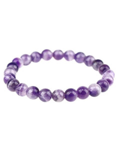 Pulsera de Gemas Naturales Adabele 18 cm Amatista Unisex