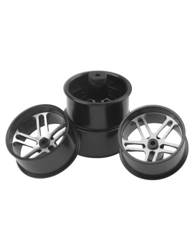 Llantas Mini 4WD RC Vgoohobby Aluminio 23.5mm Negras