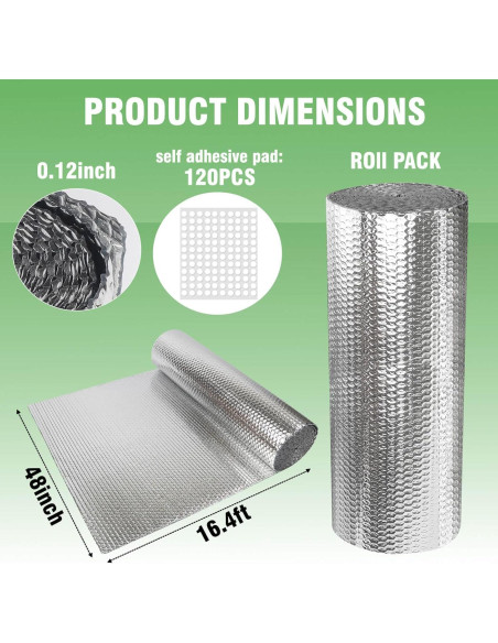 Rollo Aislamiento Reflectante Doble 1.2kg 499x122cm Pshopping