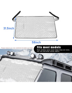 Cubierta Trasera de Parabrisas Dickno 80x140 cm para Invierno 2
