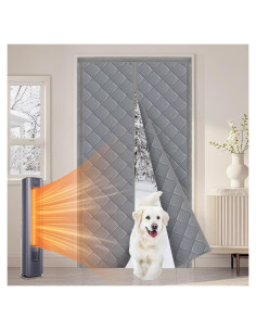 Cortina Aislante Magnética QNLONG 34x82 Pulgadas Gris