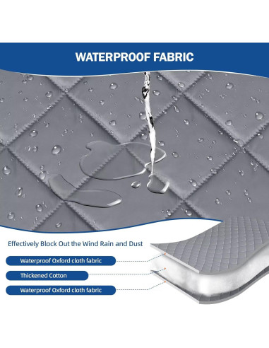 Cortina Aislante Magnética QNLONG 34x82 Pulgadas Gris