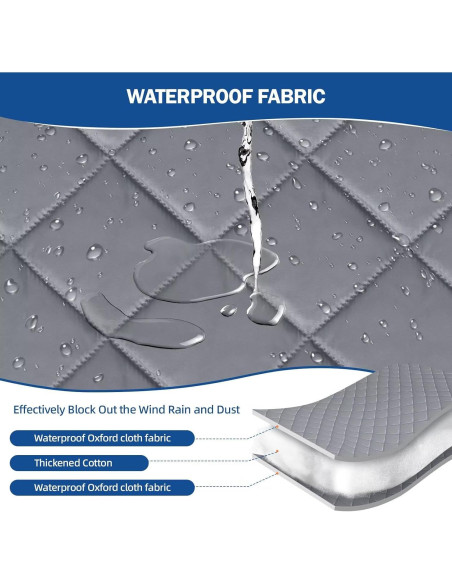 Cortina Aislante Magnética QNLONG 34x82 Pulgadas Gris