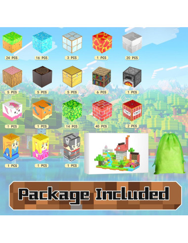 150 Piezas Bloques Magnéticos HenaBoo Juguetes STEM 3-8 Años