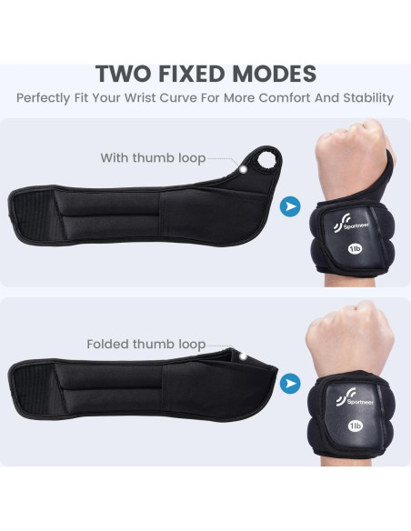 Pesas de Muñeca Sportneer 0.45 kg x 2 para Entrenamiento