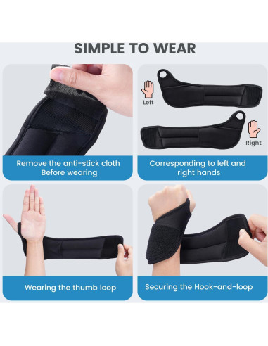 Pesas de Muñeca Sportneer 0.45 kg x 2 para Entrenamiento