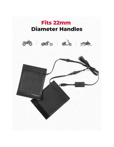 Agarraderas Calentadas KEMIMOTO para ATV y Motocicletas 22mm