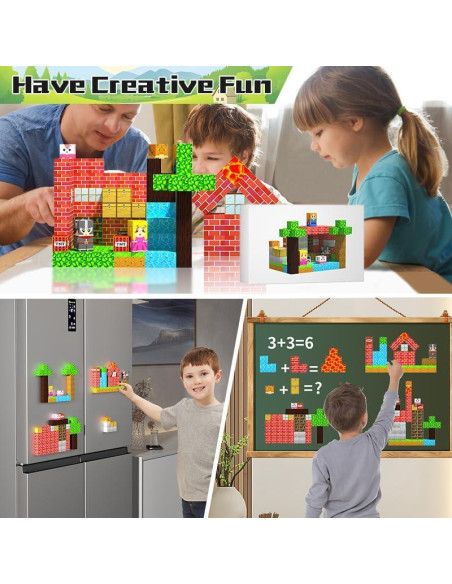150 Piezas Bloques Magnéticos HenaBoo Juguetes STEM 3-8 Años