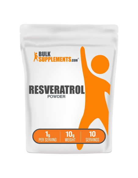 Polvo de Resveratrol BulkSupplements 10g - Antioxidante Natural