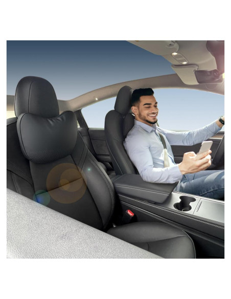 Almohada de Cuello TANOLA de Cuero Nappa Ajustable - 2 Unidades