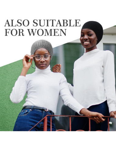 Conjunto de Gorras Kufi y Cuentas de Oración Musulmana Jiuguva