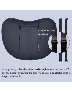 Almohada de Cuello TANOLA de Cuero Nappa Ajustable - 2 Unidades 2