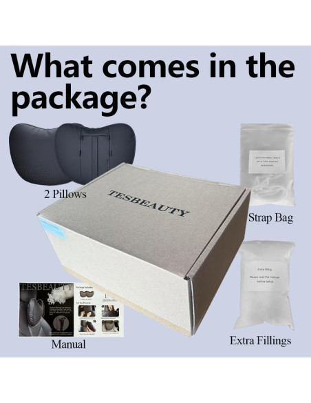 Almohada de Cuello TANOLA de Cuero Nappa Ajustable - 2 Unidades