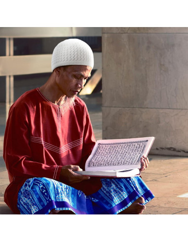 Conjunto de Gorras Kufi y Cuentas de Oración Musulmana Jiuguva