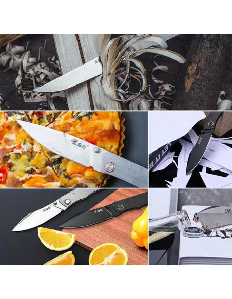 Cuchillo Plegable Sanrenmu 9306 Utility 95mm Negro