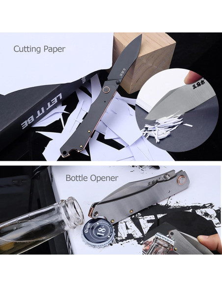 Cuchillo Plegable Sanrenmu 9306 Utility 95mm Negro