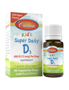 Gotas de Vitamina D3 para Niños Carlson 600 IU 90 Gotas