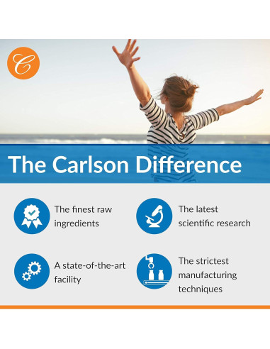 Suplemento Omega-3 Carlson Elite 700 mg + D3 y K2, 60 Gelatinas