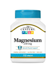 Magnesio 250 mg 21st Century - 110 Tabletas Veganas