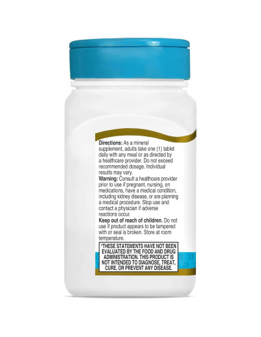 Magnesio 250 mg 21st Century - 110 Tabletas Veganas