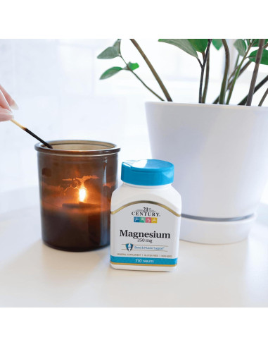 Magnesio 250 mg 21st Century - 110 Tabletas Veganas