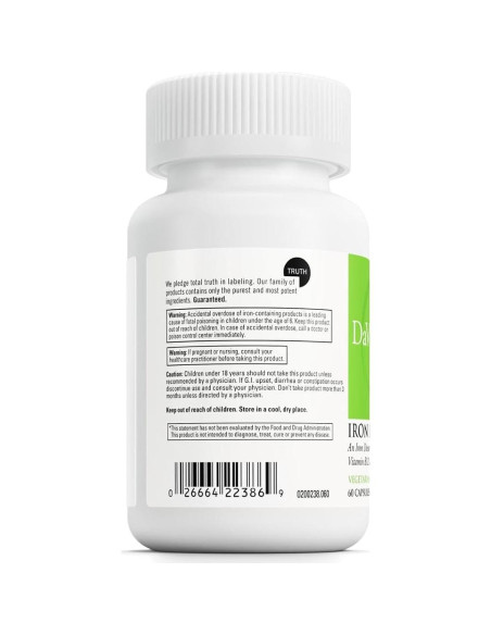 Suplemento de Hierro Bis-Glicinato Davinci Labs 60 Cápsulas