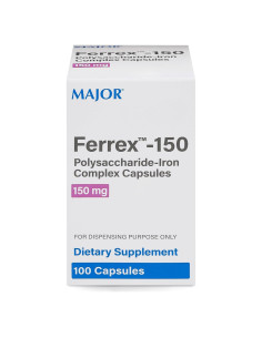 Suplemento de Hierro Major Ferrex-150 150mg 100 Cápsulas